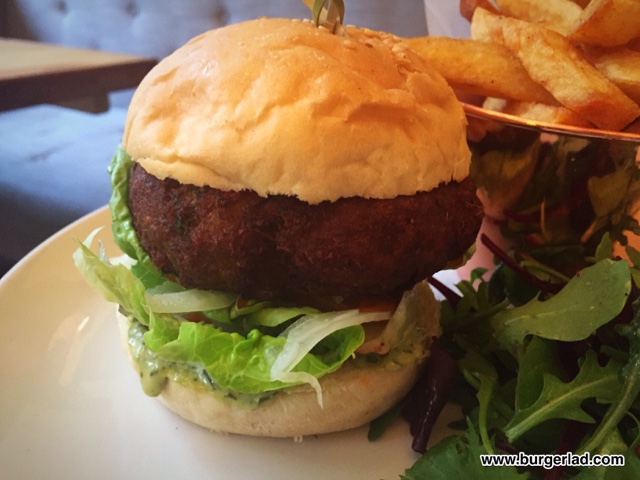 Evelyn’s Café Bar Crab and Shrimp Burger