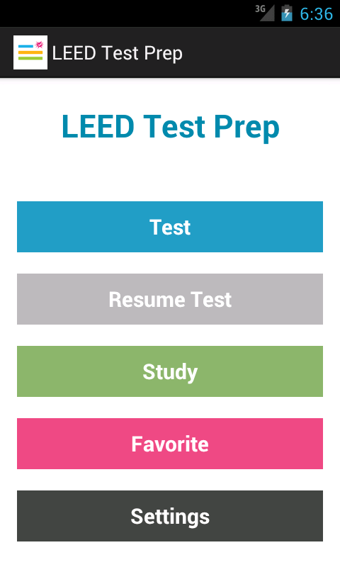 Android application LEED Green Associate Test Prep screenshort