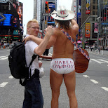 naked cowboy in New York City, New York, United States