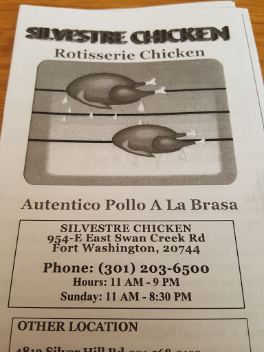 Chicken Restaurant «Silvestre Chicken», reviews and photos, 954 Swan Creek Rd E B, Fort Washington, MD 20744, USA