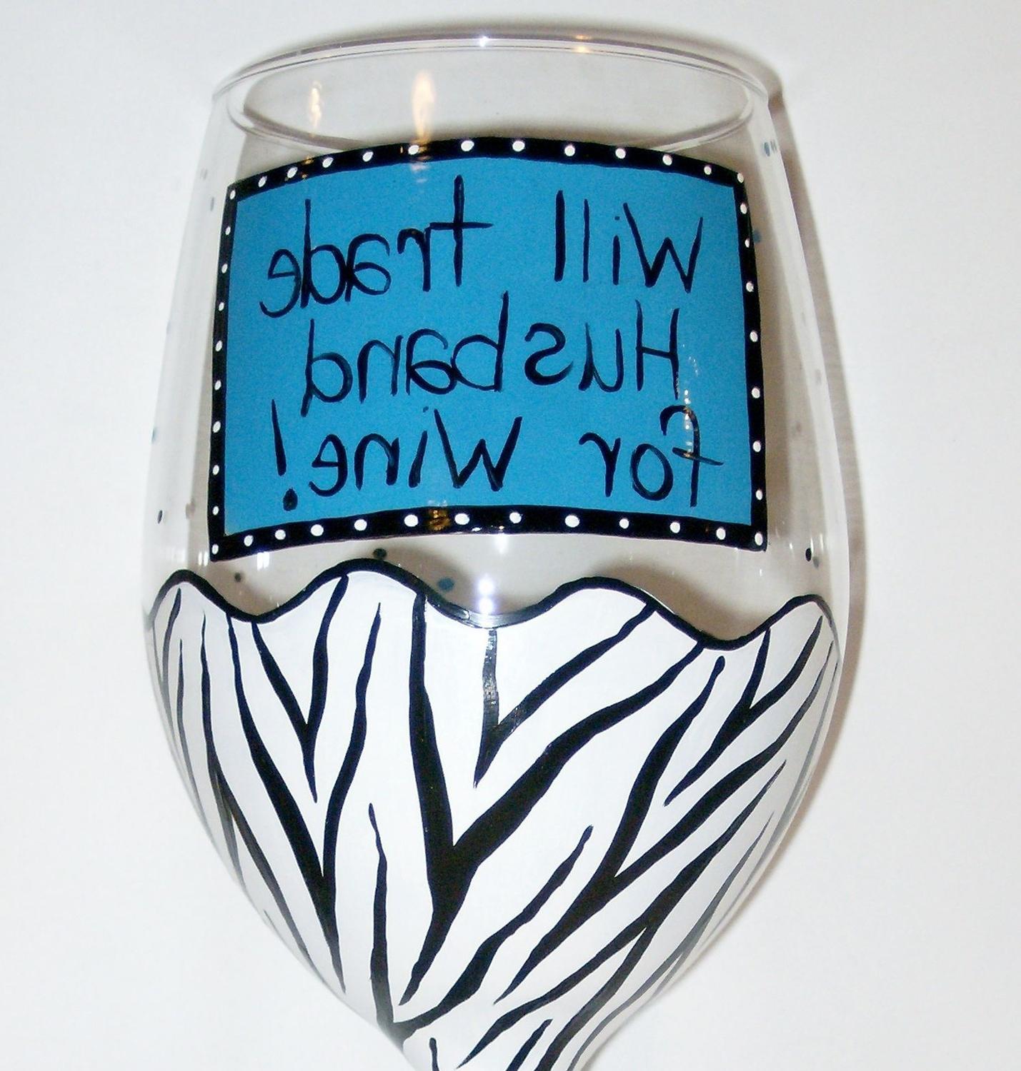 Hand Painted Wine Glass