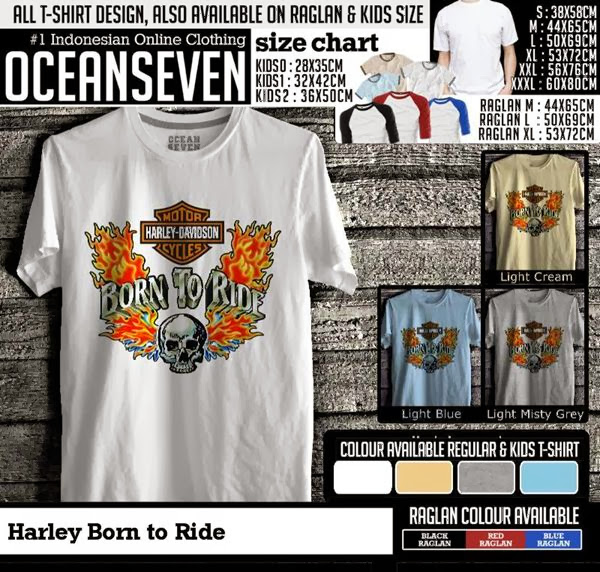 Kaos Motor Harley Born to Ride