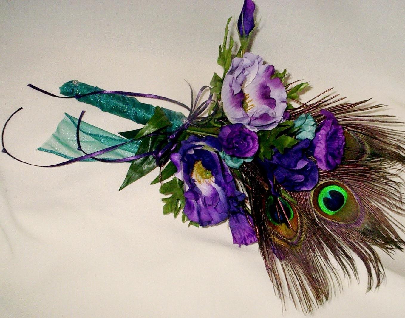 Peacock Bridal Bouquet