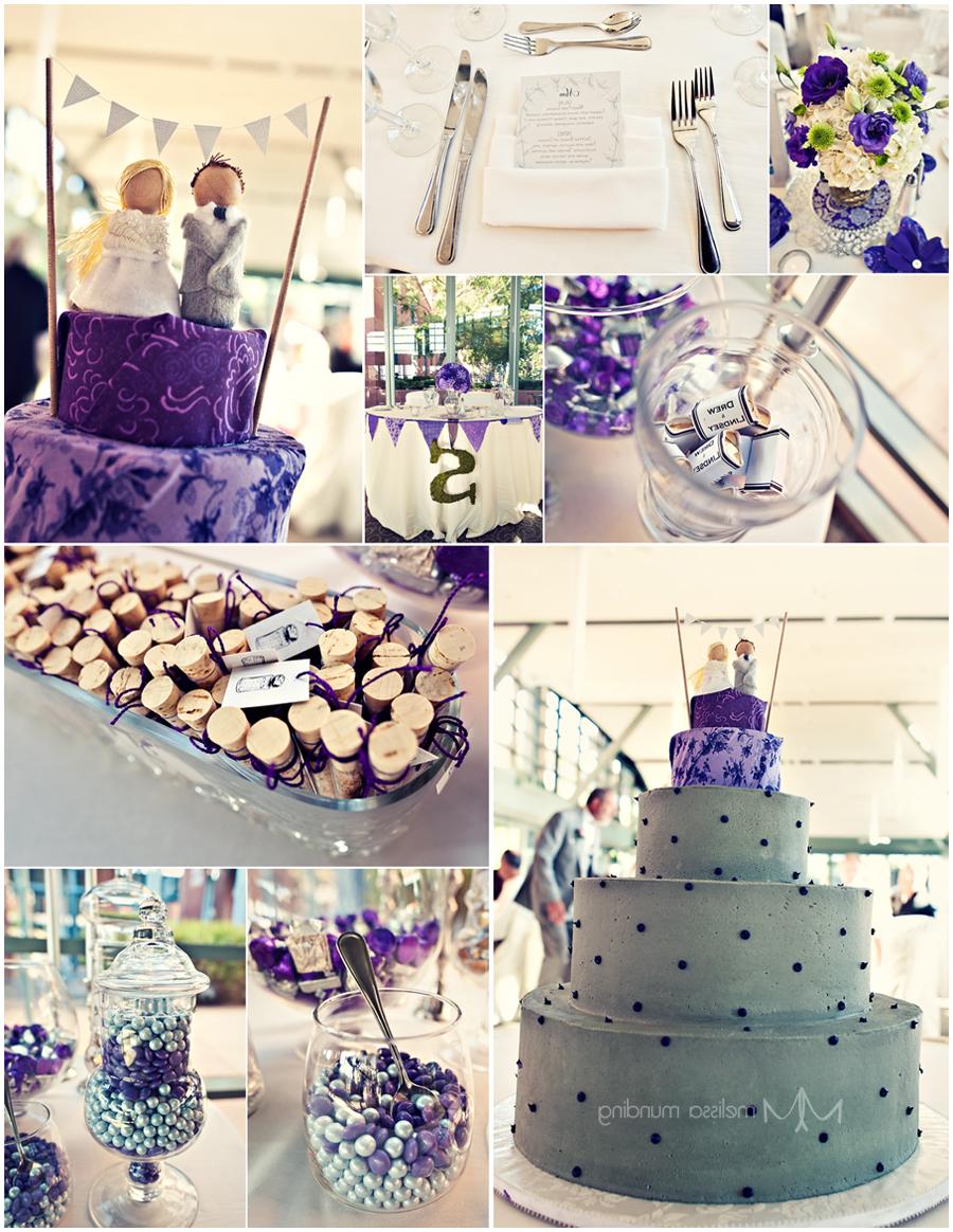 purple and grey wedding