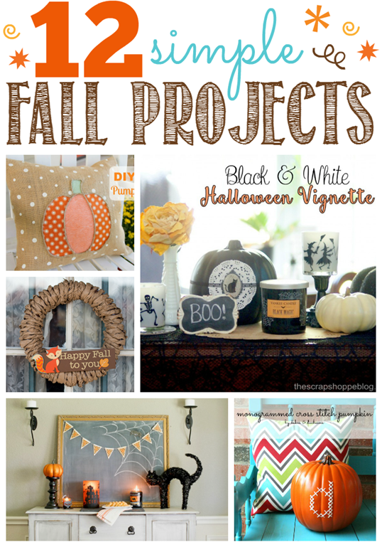 12 Simple Fall Projects at GingerSnapCrafts.com #fall #linkparty #features
