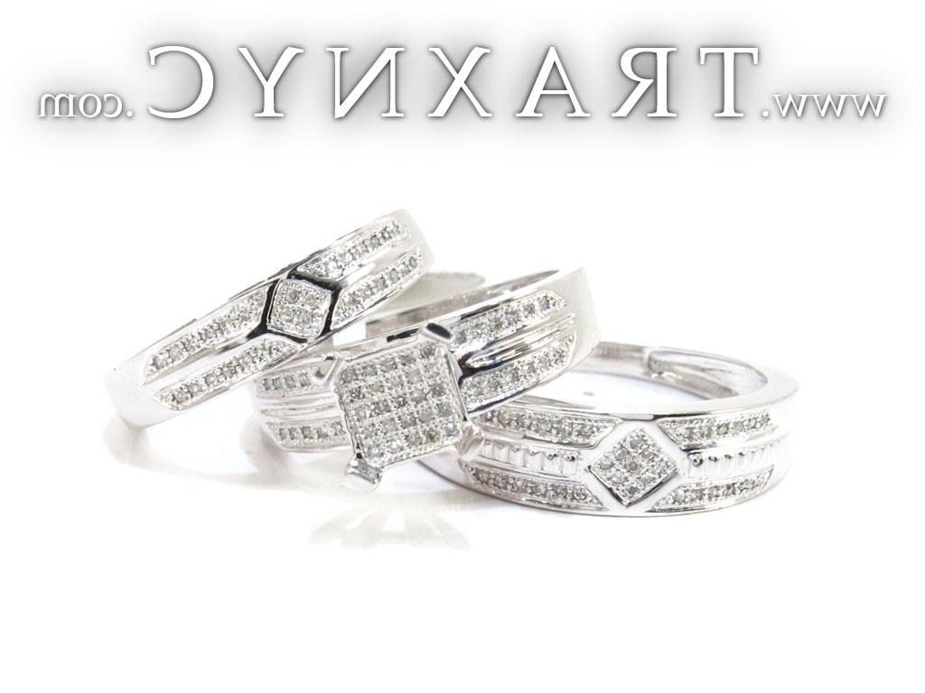 Pave Diamond Ring Set