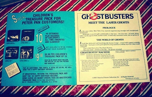 Ghostbusters Book And Record Page 1