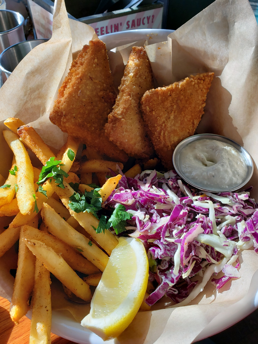 Vegan fish and chips