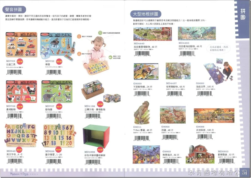 美國瑪莉莎 Melissa & Doug 拼圖