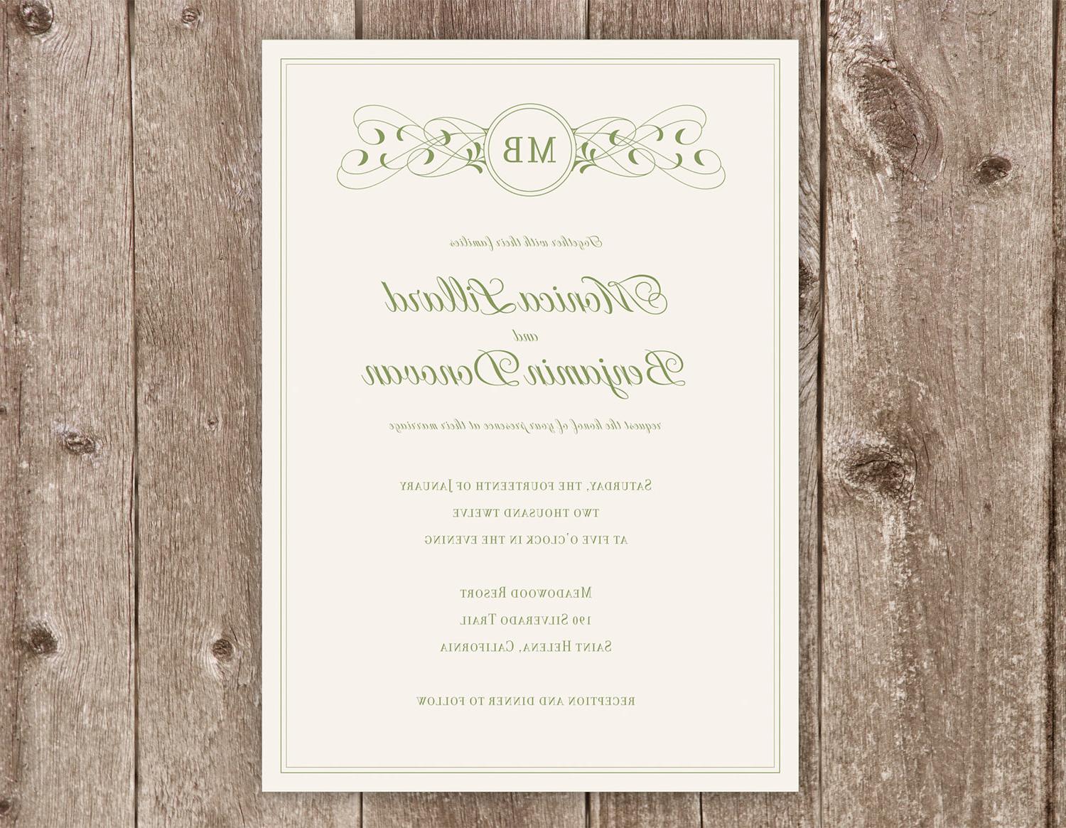 Printable Wedding Invitations: