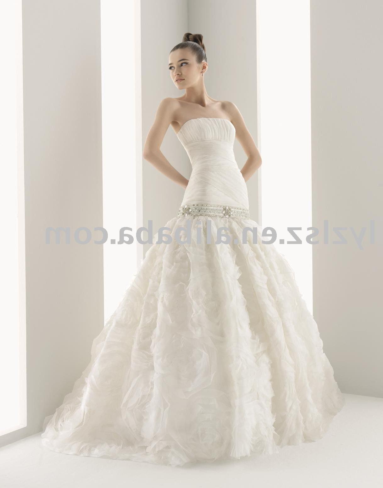 2011 NEW STYLE HY2369 gorgeous strapless beads wedding gown