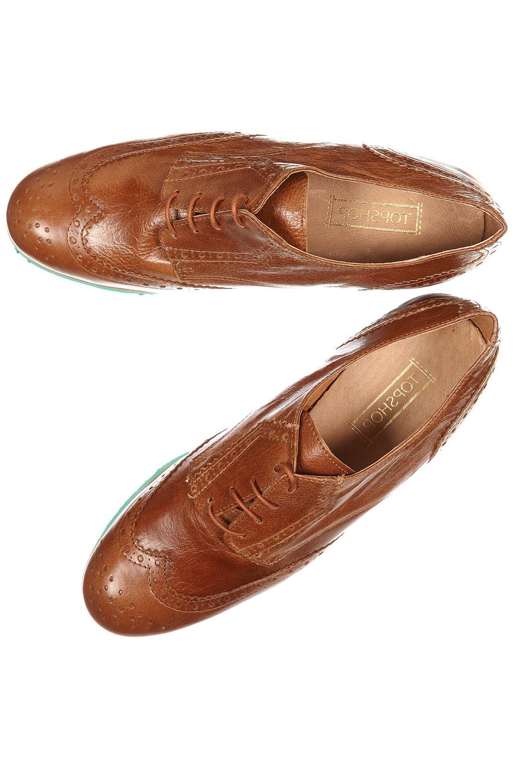 Tan Contrast Brogues,