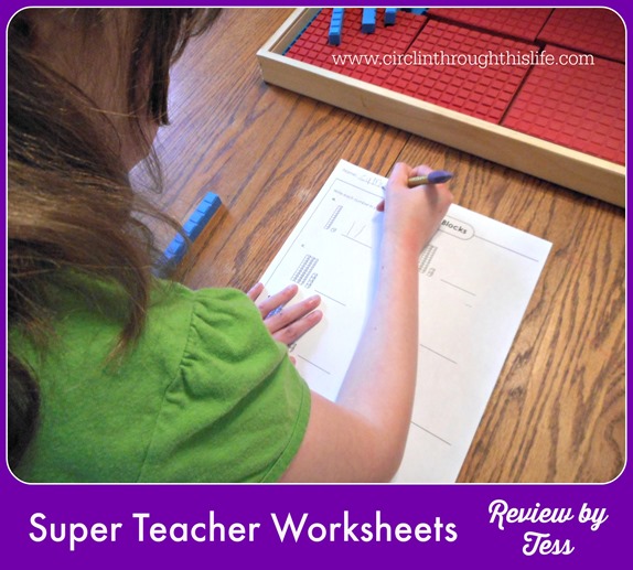 Super Teacher Worksheets ~ a solution to my dilema! Review by Tess at Circling Through This Life