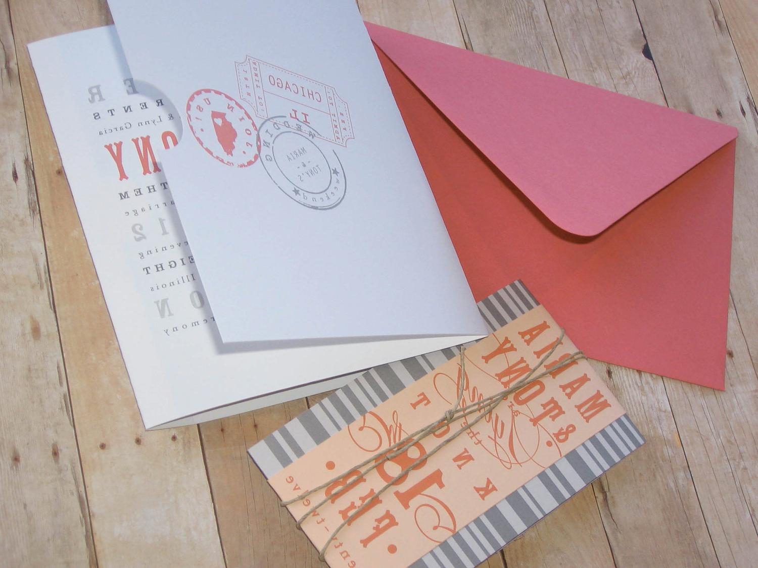 Travel Chic - Folded Wedding Invitation. From LetterBoxInk