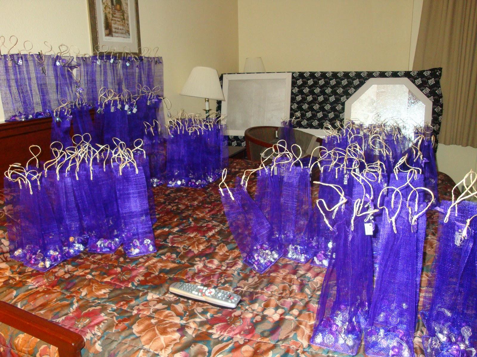 Our wine bag wedding favors,
