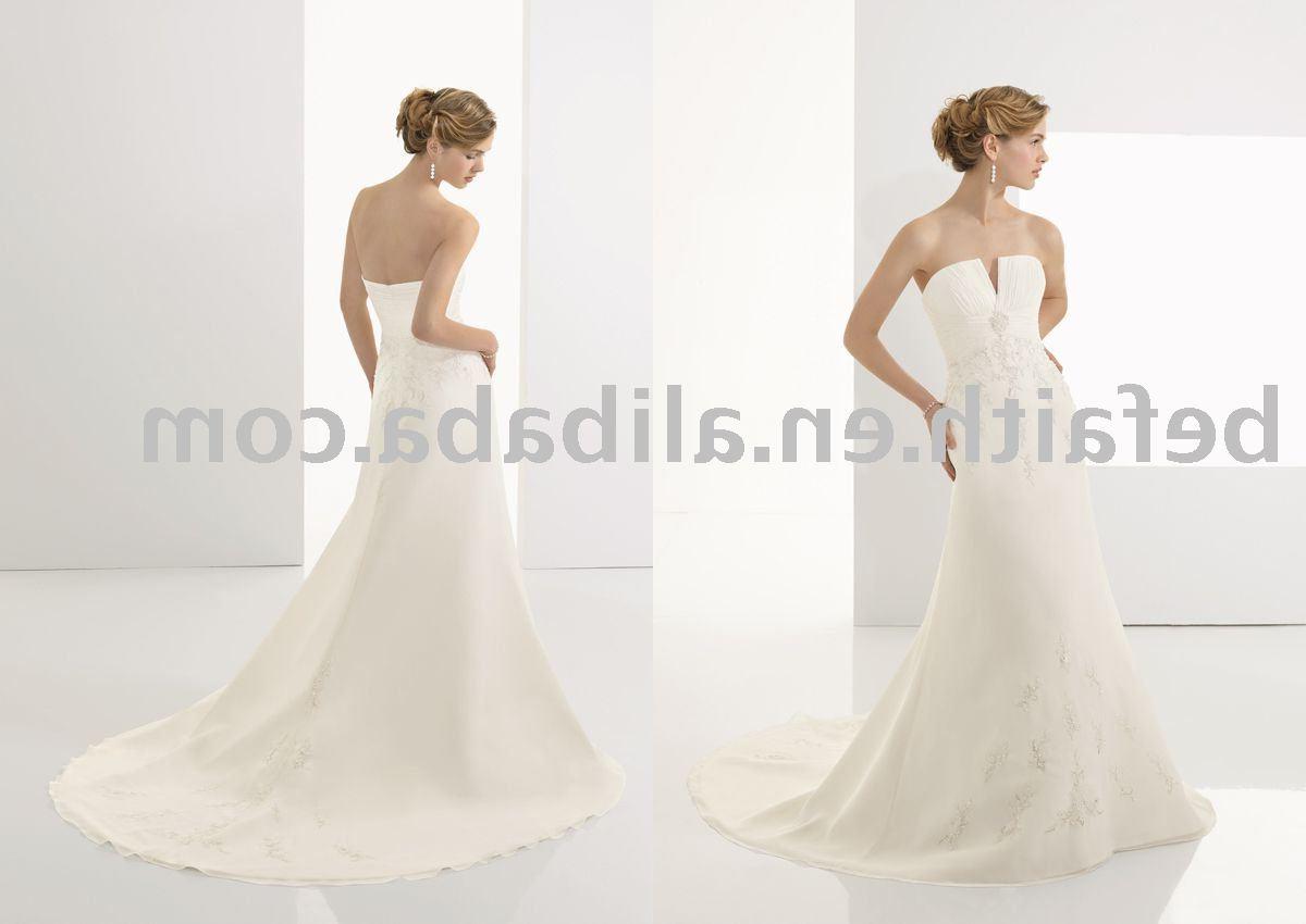 WG 1495 Free Shipping Gorgeous Bridal Sheath  Column Wedding Dresses