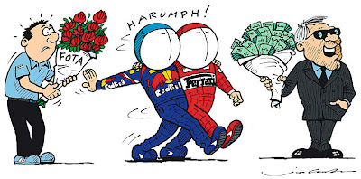 Red Bull и Ferrari покидают FOTA - комикс Jim Bamber