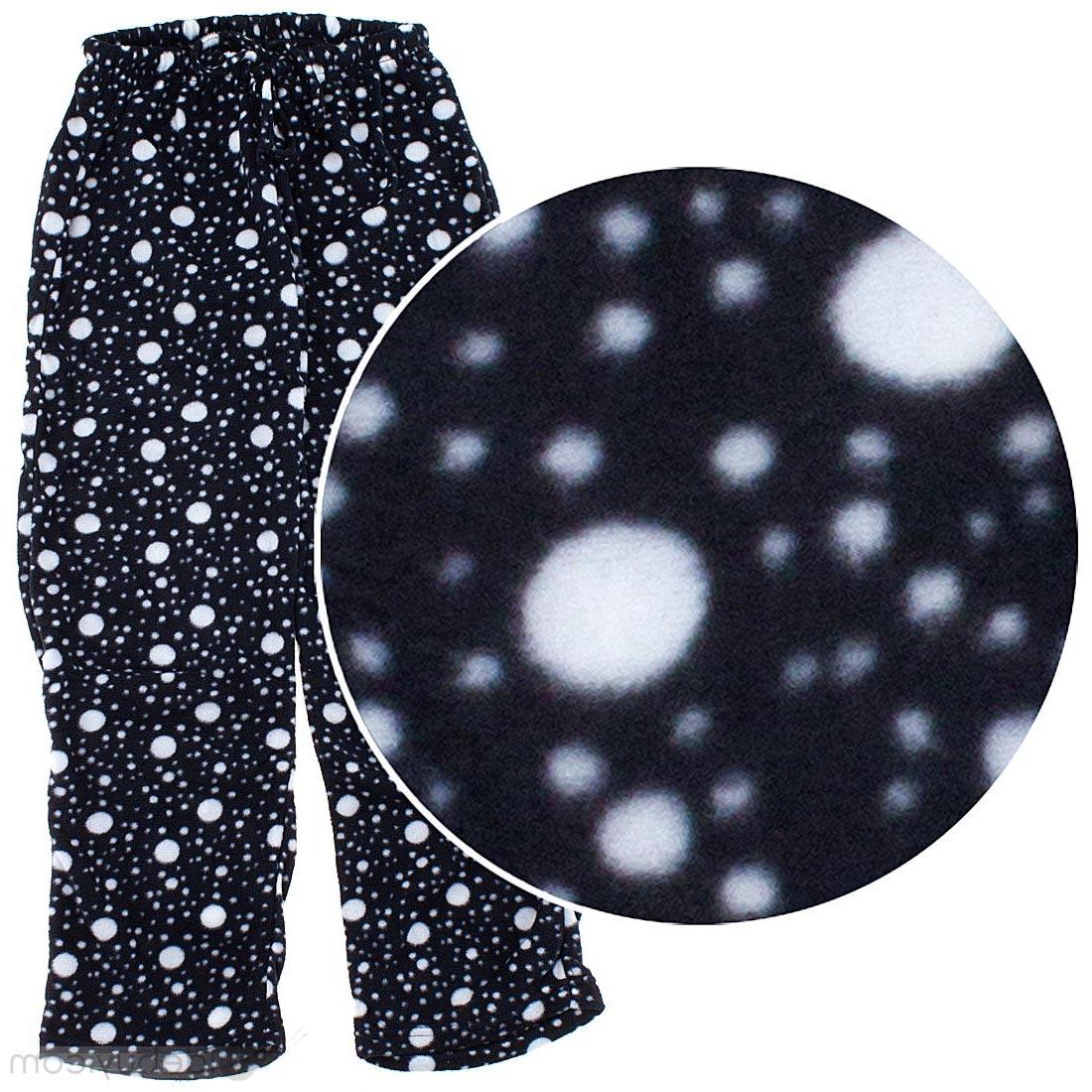 Black Polka Dot Fleece Pajama