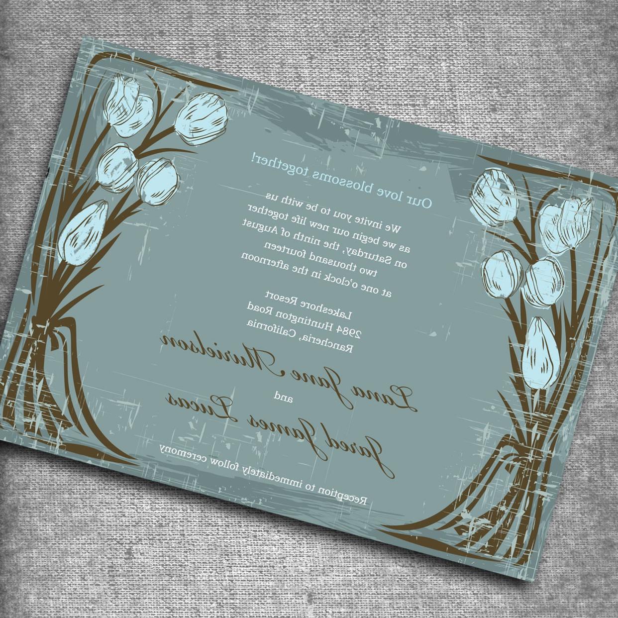 Wedding Invitation Set of 50 Invites, Thanks, Seals, RSVP - Timeless