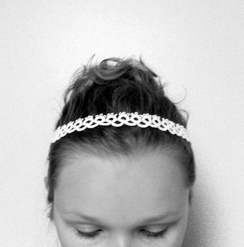 Tatted Wedding Head Band