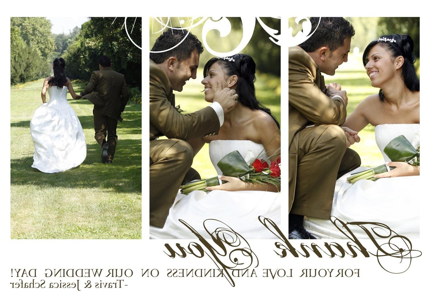 Wedding Thank You Card - A custom photo collage