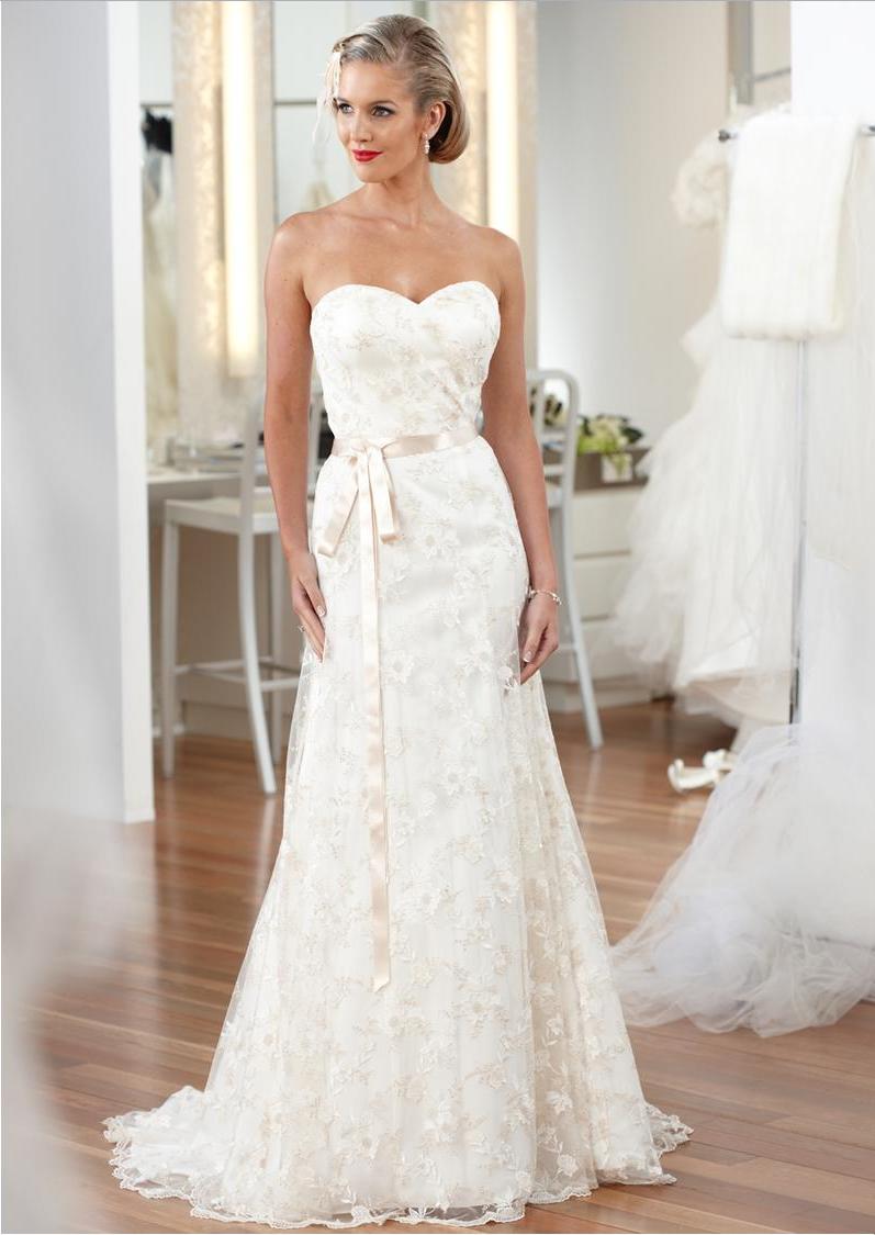 Image of Strapless A-Line gown