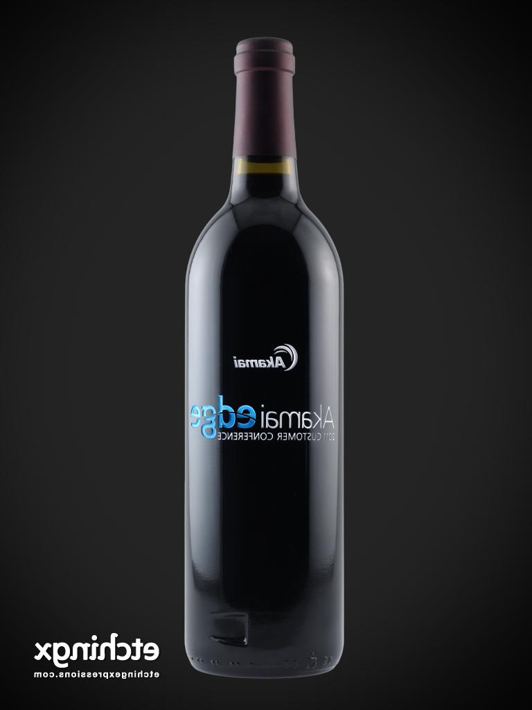 Here we have a 3-color corporate logo etch on a nice bottle of wine!