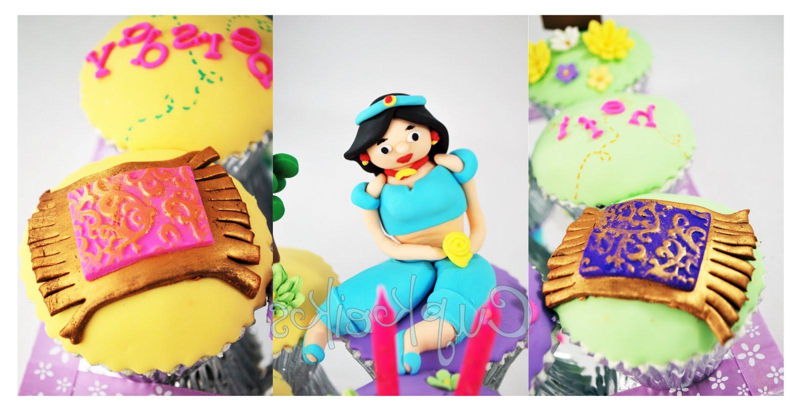 Princess Jasmine cupcakes set