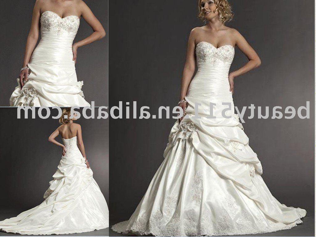 2010 vintage style ivory strapless wedding dress SL478