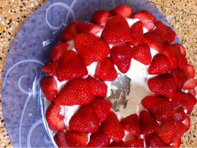 Chiffon cake fraises