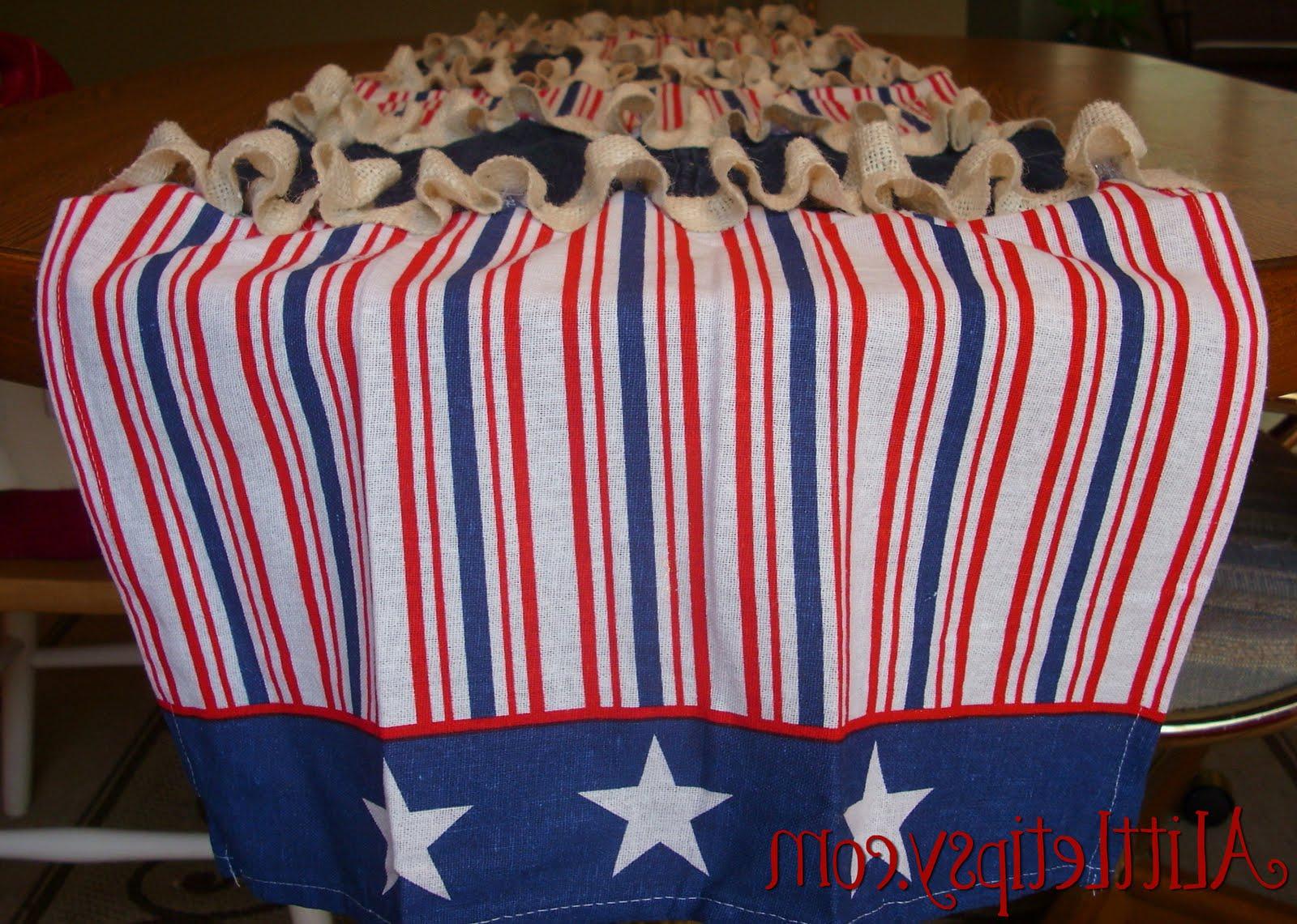 burlap ruffle table runner