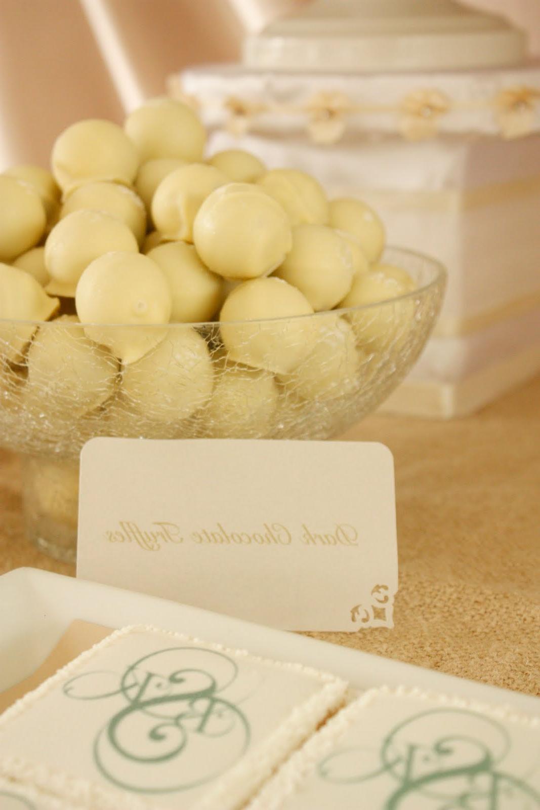wedding truffle candy table