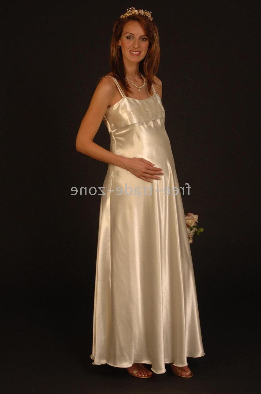Noble Spaghetti Strap Maternity Wedding Dresses- ???