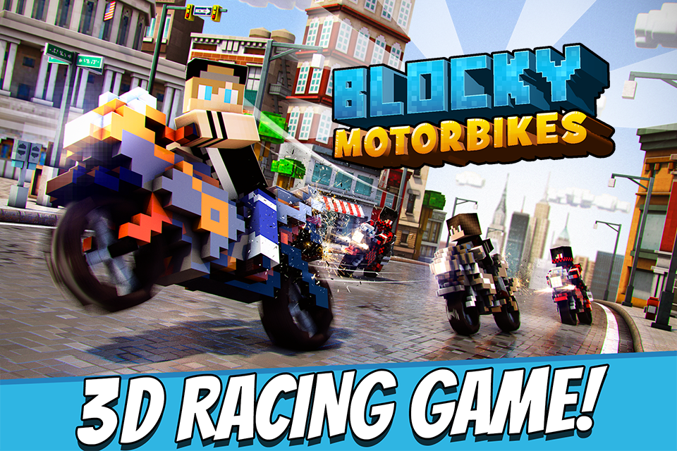 Android application Blocky Motorbikes Racing Game screenshort