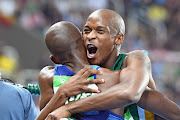 A file photo of Luvo Manyonga celebrating after winning a silver medal after the long jump finals on Day 8 Athletics of the 2016 Rio Olympics at Olympic Stadium on August 13, 2016 in Rio de Janeiro, Brazil.