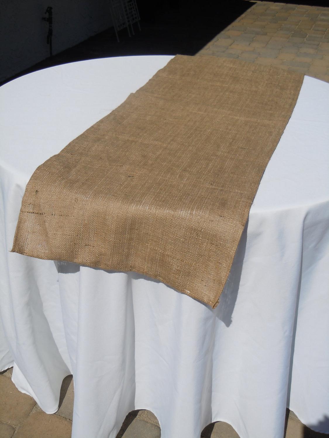 burlap table runner wedding