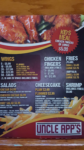 Chicken Wings Restaurant «Uncle Apps», reviews and photos, 1046 Martin L King Jr Ave, Lakeland, FL 33805, USA