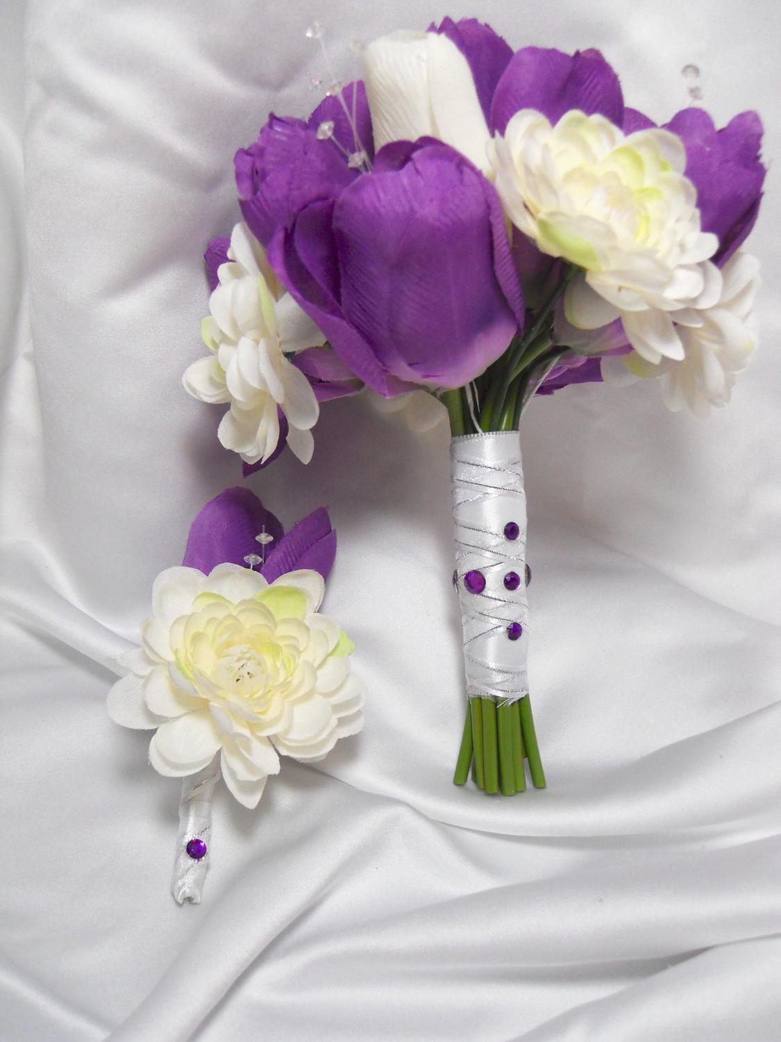 Wedding Bouquet Purple And