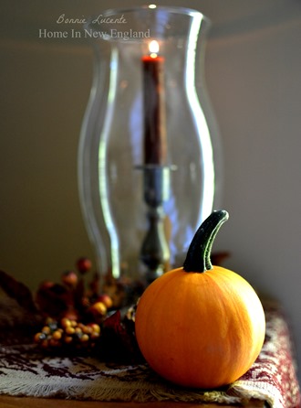 pumpkin and candle