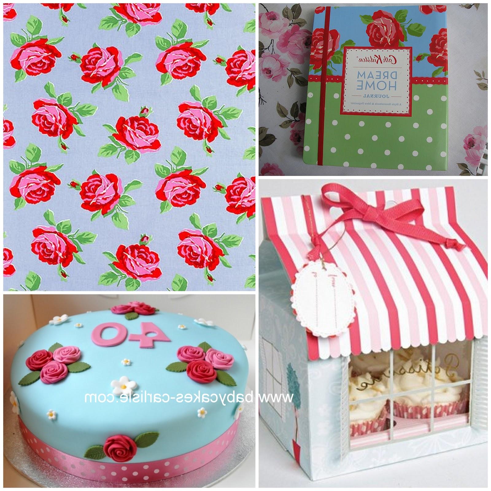 Cath Kidson themed cupcakes