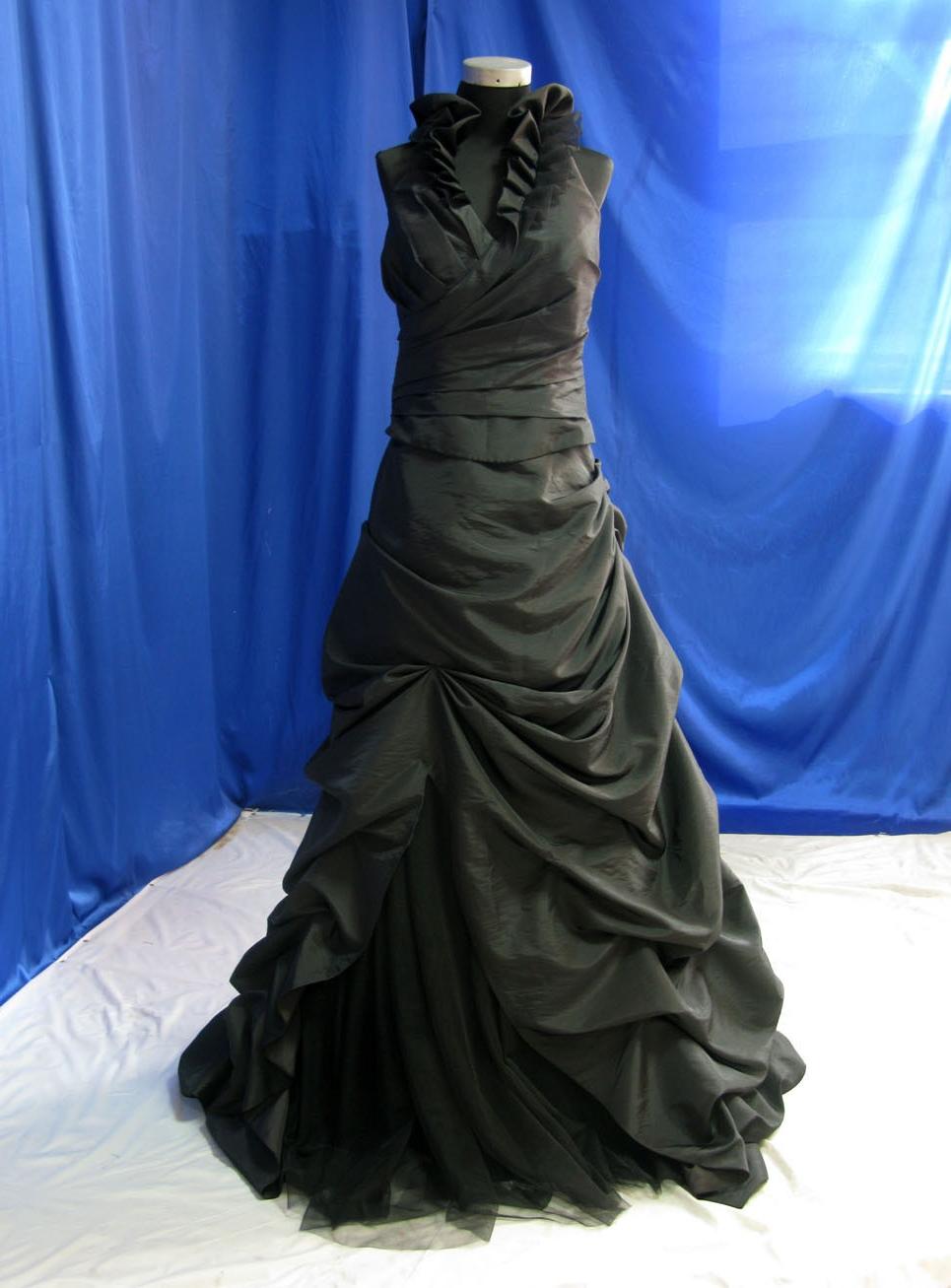 Black Wedding Dress in Taffeta