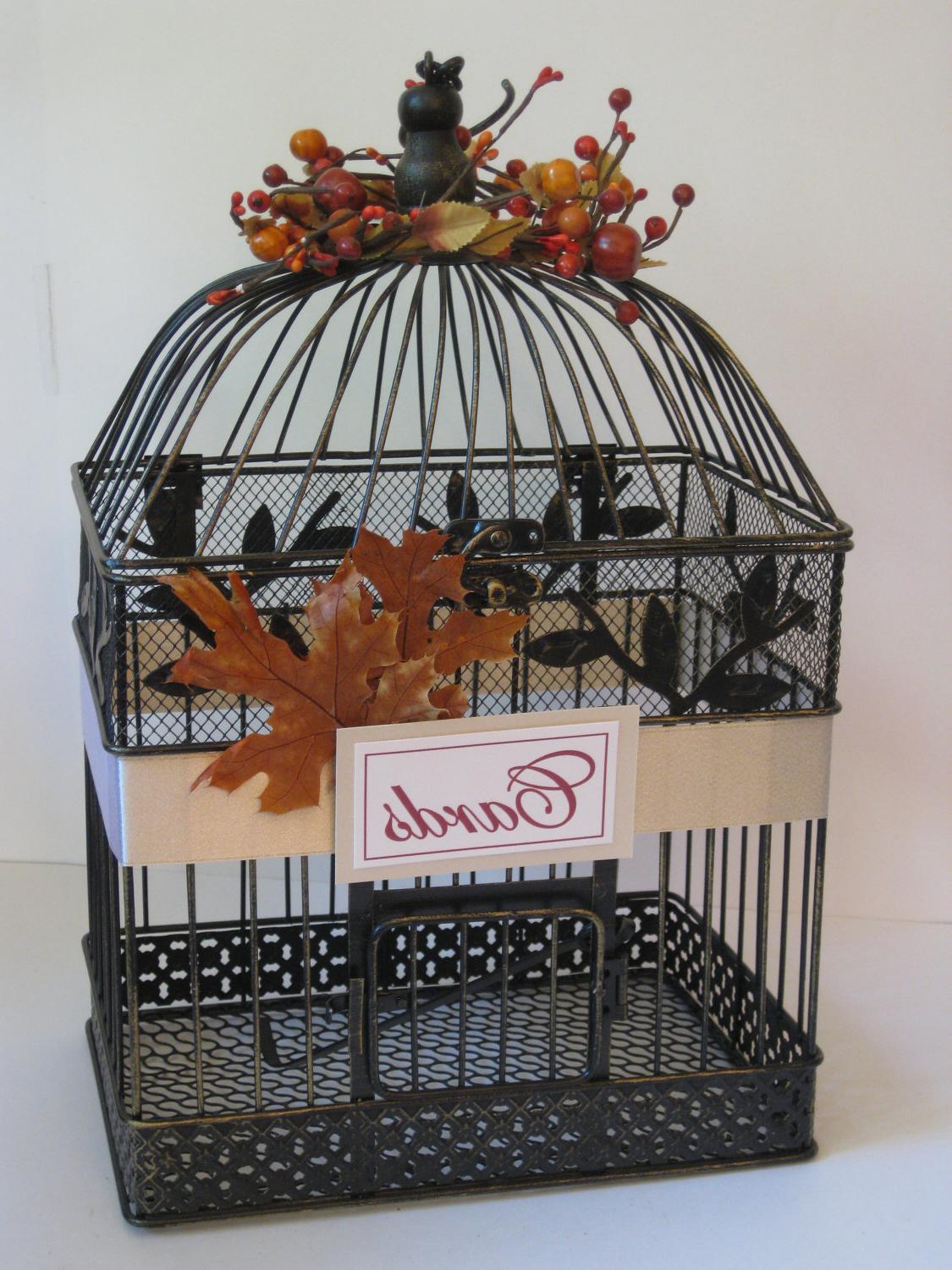 LARGE vintage bird cage card holder or centerpiece, for weddings,