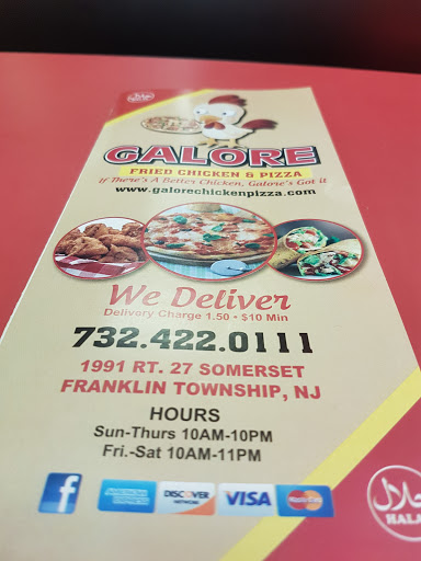 Pizza Restaurant «Galore Fried Chicken & Pizza», reviews and photos, 1991 NJ-27, Somerset, NJ 08873, USA