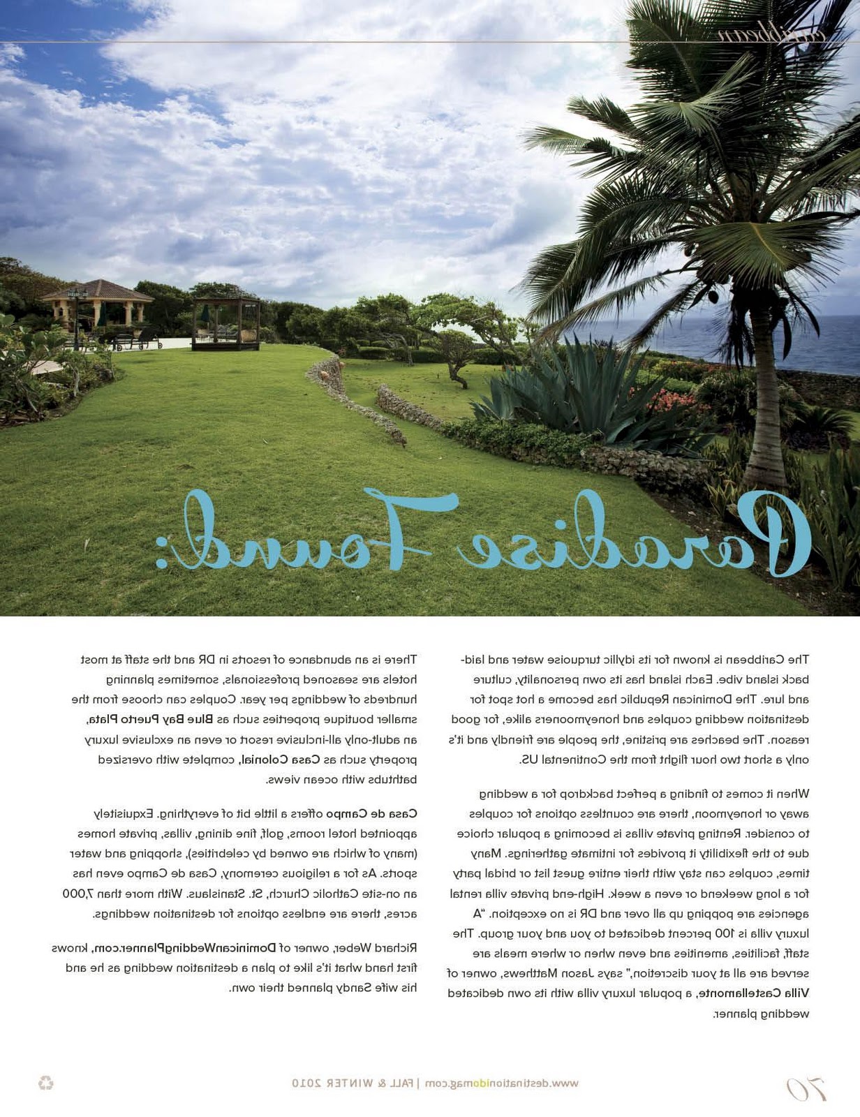 Destination wedding article in