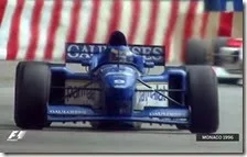 Olivier Pani con la Ligier nel gran premio di Monaco 1996
