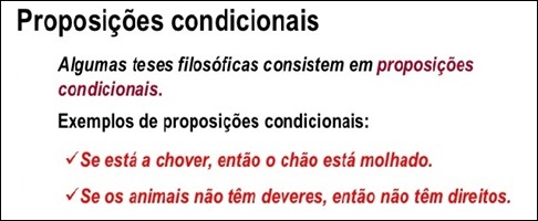 proposições condicionais