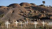 Marikana massacre site where scores of protesting miners were killed during a stand-off with police.