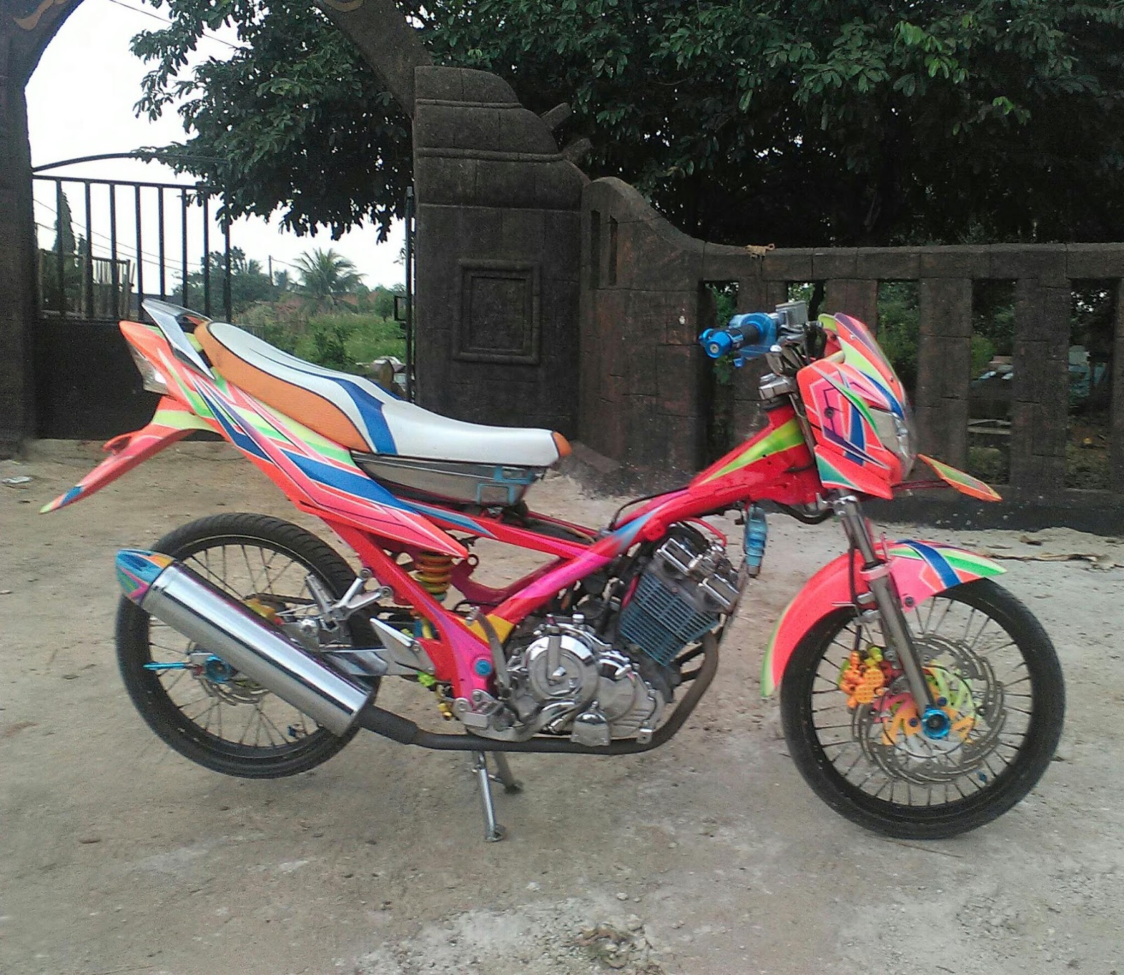 modifikasi satria air brush