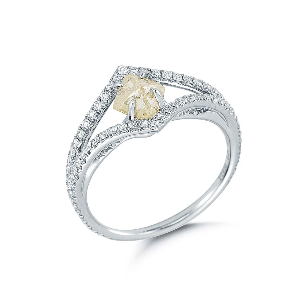 Victorian Rough Diamond Engagement Ring 2D544-1.24