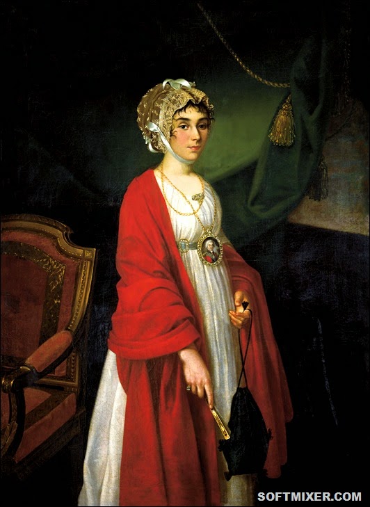 Portrait of Praskovya Ivanovna Zhemchugova-Sheremeteva, Nikolai Argunov, 1803.